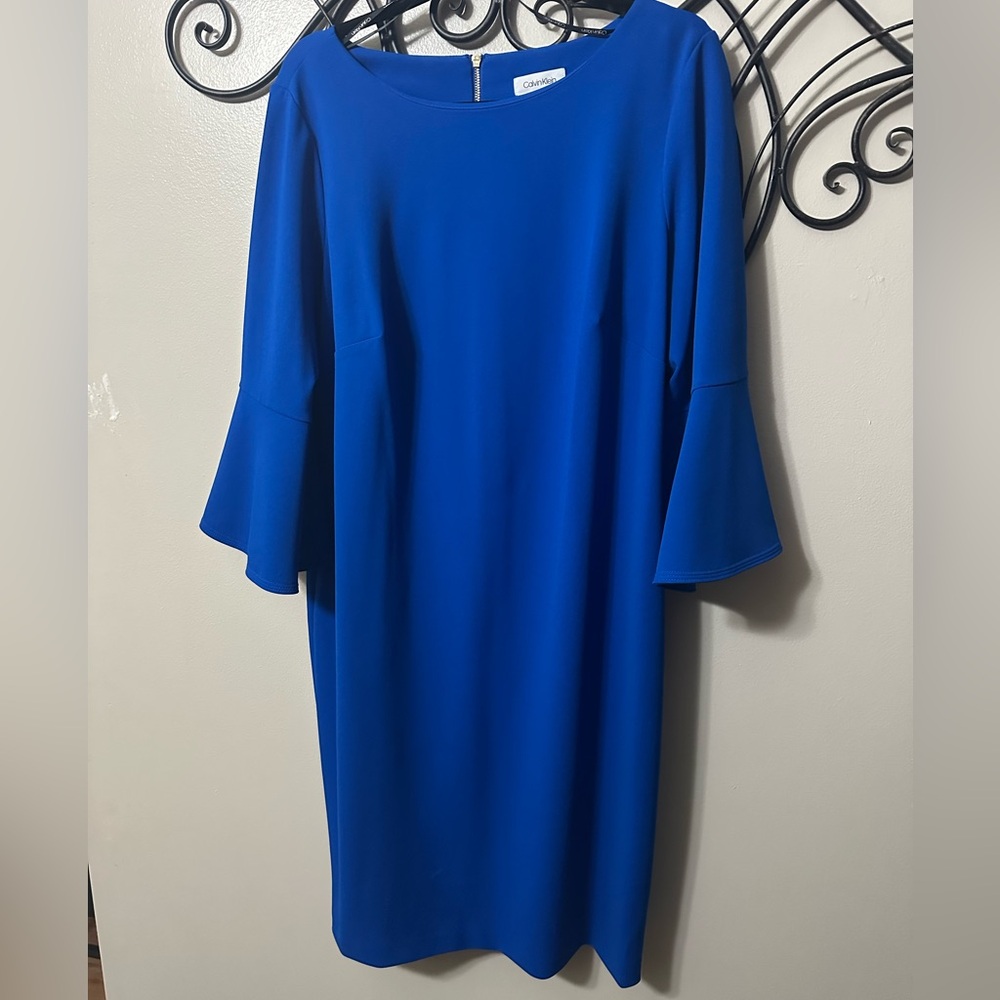 Calvin Klein Royal Blue 3/4 Sleeve Dress